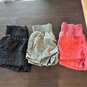 3 pairs of Old Navy Linen Shorts (maternity size M)